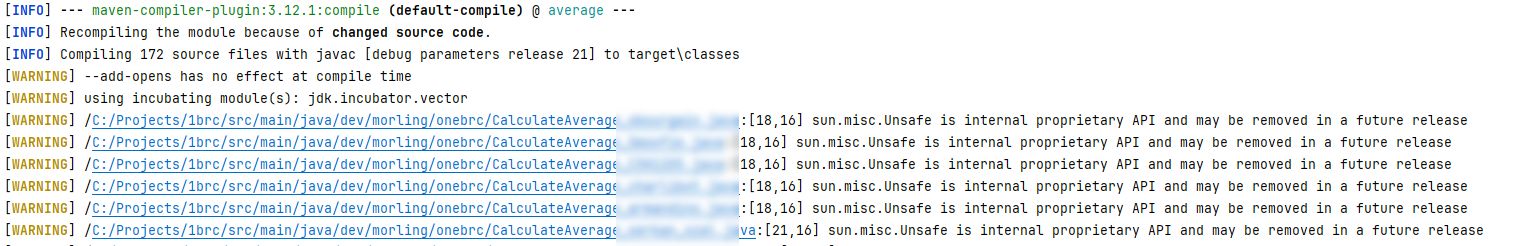 Compiling 1BRC using Maven